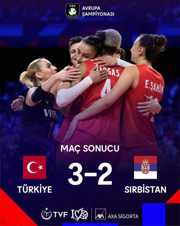 Türkiyənin voleybol millisi ilk dəfə Avropa çempionu olub