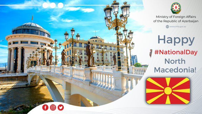 Azərbaycan XİN Şimali Makedoniyanı Milli Günü münasibəti ilə təbrik edib