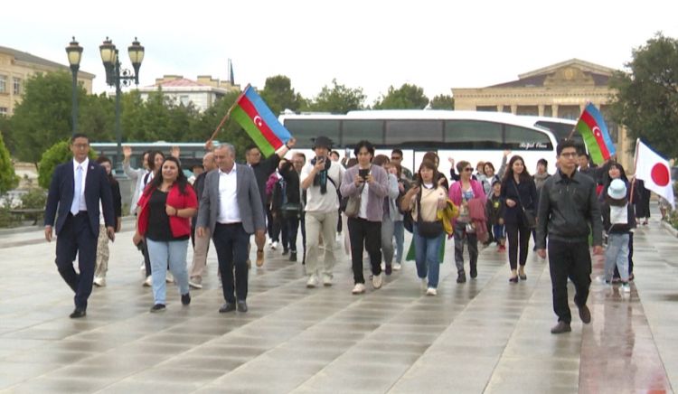 Yaponiyadan 50 turist Naxçıvana səfər edib<font color=red> - VİDEO</font>