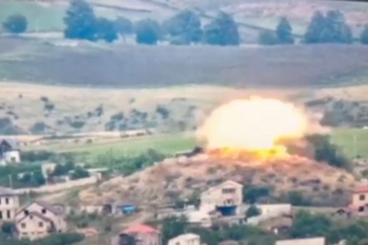 Ermənistan Ordusunun Xankəndidəki “Tor zenit” raket kompleksi məhv edilib <font color=red> - VİDEO</font>