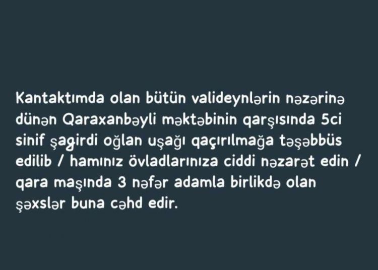 Naxçıvan DİN uşaq oğurluğu halları ilə bağlı məlumatlara münasibət bildirib<font color=red> - FOTOLAR</font>