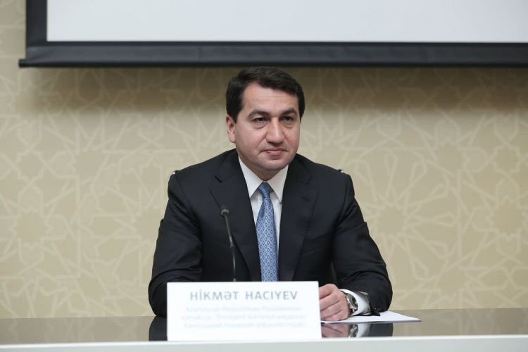 Hikmət Hacıyev: "Qarabağın erməni sakinlərinə bundan sonra da ərzaq yardımı göstəriləcək"