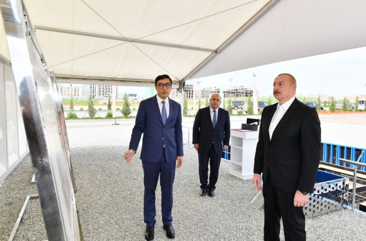 Prezident İlham Əliyev Füzuli şəhərində idman kompleksinin təməlini qoyub<font color='red'> - YENİLƏNİB</font><font color=red> - FOTOLAR</font>