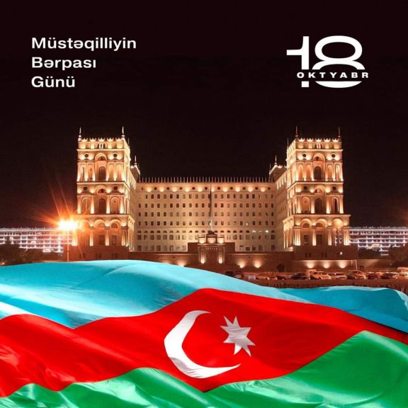 Birinci vitse-prezident Mehriban Əliyeva Müstəqilliyin Bərpası Günü ilə bağlı paylaşım edib