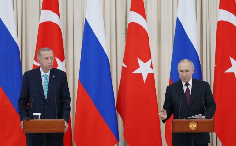 Ərdoğan və Putin Yaxın Şərqdəki durumu müzakirə edib