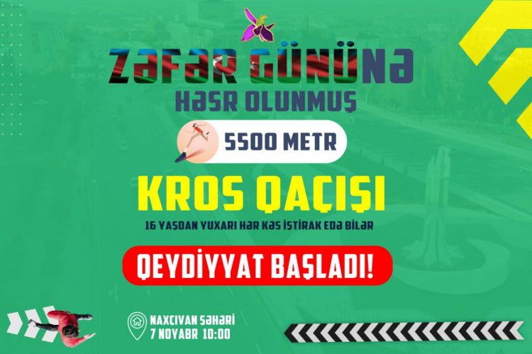 Naxçıvanda Zəfər Günü ilə bağlı kros qaçışı keçiriləcək