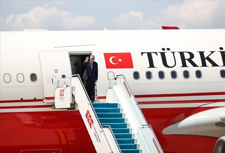 Türkiyə Prezidenti Qazaxıstana səfər edib