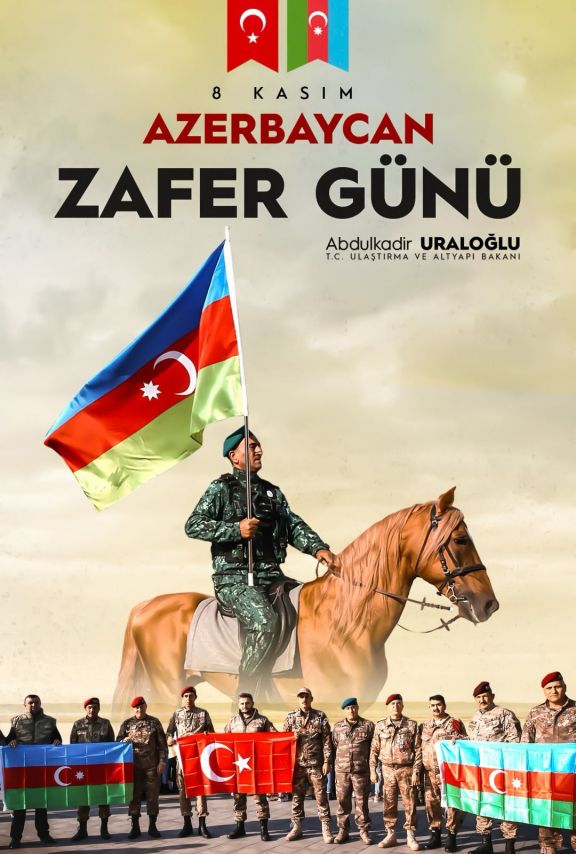 Türkiyəli nazir: “Azərbaycanın Zəfər bayramı Qarabağ torpaqlarının azadlığının simvoludur”