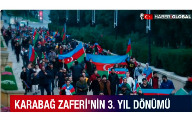 Türkiyənin “Haber Global” telekanalı Qarabağ Zəfərinin üçüncü ildönümü münasibətilə süjet hazırlayıb<font color=red> - VİDEO</font>