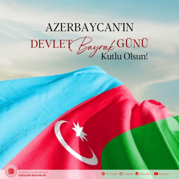 Türkiyə XİN Dövlət Bayrağı Günü münasibətilə Azərbaycanı təbrik edib