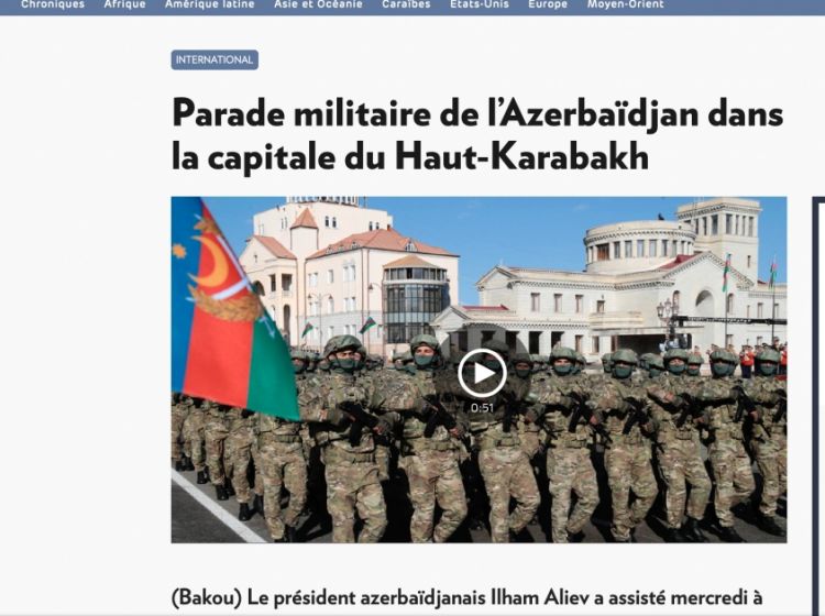 Vətən müharibəsində əldə edilən Zəfərin üçüncü ildönümünə həsr olunan hərbi parad beynəlxalq mətbuatın diqqətindədir<font color=red> - FOTOLAR</font>