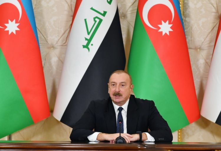 Prezident İlham Əliyev: İraq və Azərbaycan müxtəlif beynəlxalq təsisatlarda hər zaman həmrəylik nümayiş etdirir