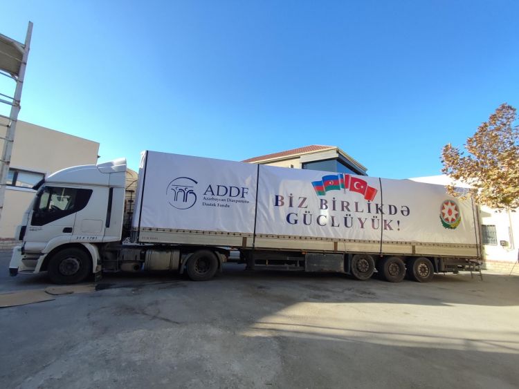 Azərbaycan Türkiyənin zəlzələ bölgəsinə növbəti yardım göndərib