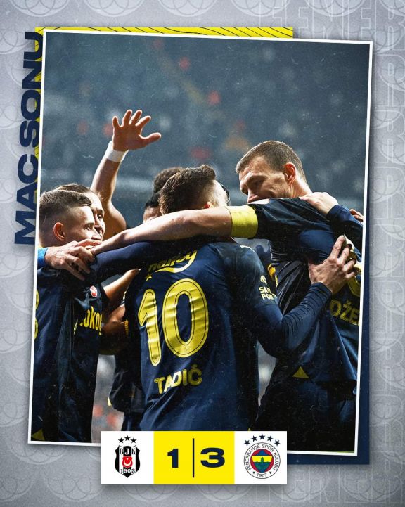 İstanbul derbisi: “Fənərbaxça” “Beşiktaş”ı məğlub edərək birinci olub