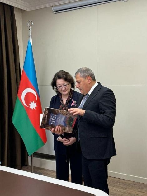 Türk Mədəniyyəti və İrsi Fondunun prezidenti Prezidentin Şuşa rayonunda xüsusi nümayəndəsi ilə görüşüb