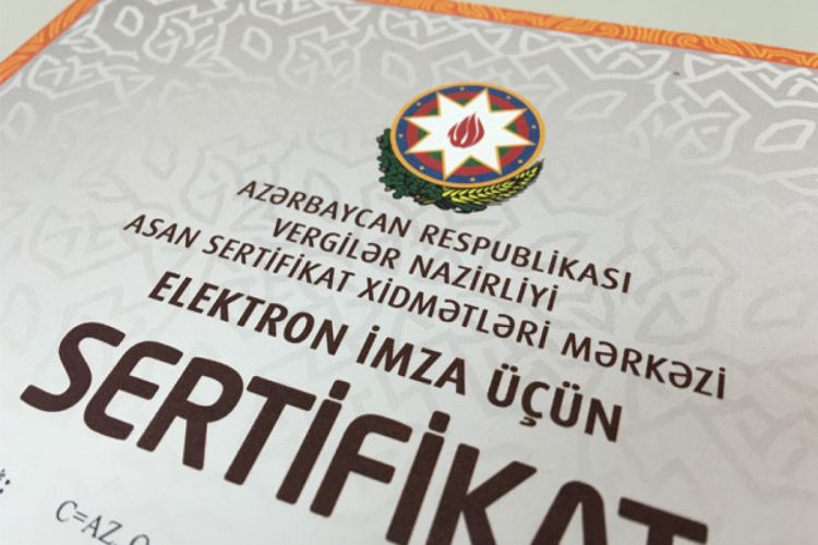 Naxçıvanda ilin əvvəlindən 11.821 Asan İmza sertifikatı verilib