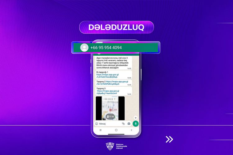 ETX: Ani mesajlaşma ilə dələduzluq halları həyata keçirilir