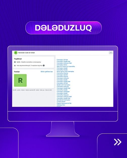 ETX: Saxta dələduzluq səhifəsi yaradılıb