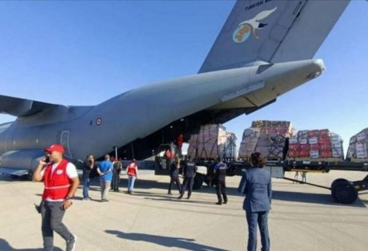 340 təyyarə və 4 gəmi Əl-Arişdə Qəzza sakinlərinə humanitar yardım çatdırıb