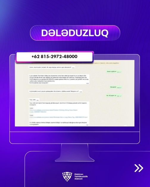 Elektron Təhlükəsizlik Xidməti “Telegram” qrupları barədə vətəndaşlara xəbərdarlıq edib<font color=red> - FOTOLAR</font>