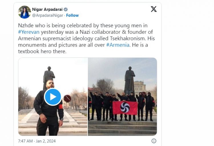 Deputat: "Ermənilər faşist Njdeni "qəhrəman" kimi təqdim edirlər"