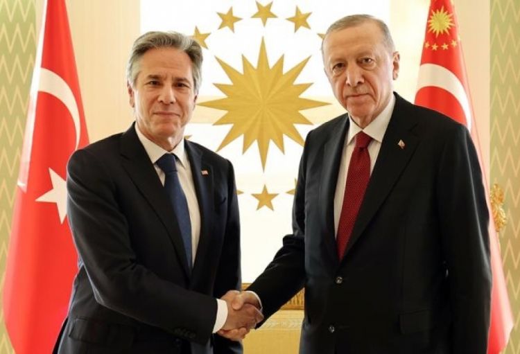 Türkiyə Prezidenti ABŞ-nin Dövlət katibi ilə görüşüb
