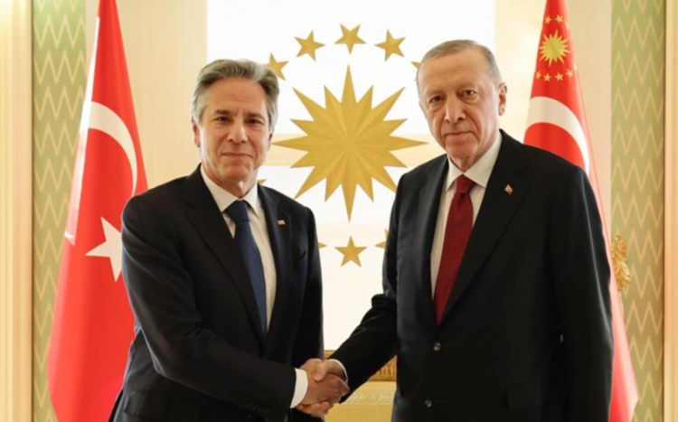 Ərdoğan Blinkeni qəbul edib, Qəzzadakı durum, F-16-ların satışı müzakirə olunub