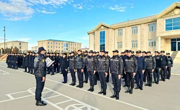 Naxçıvanda 32 gəncin polis sıralarına qəbul edilməsi ilə əlaqədar andiçmə mərasimi keçirilib<font color=red> - FOTOLAR</font>