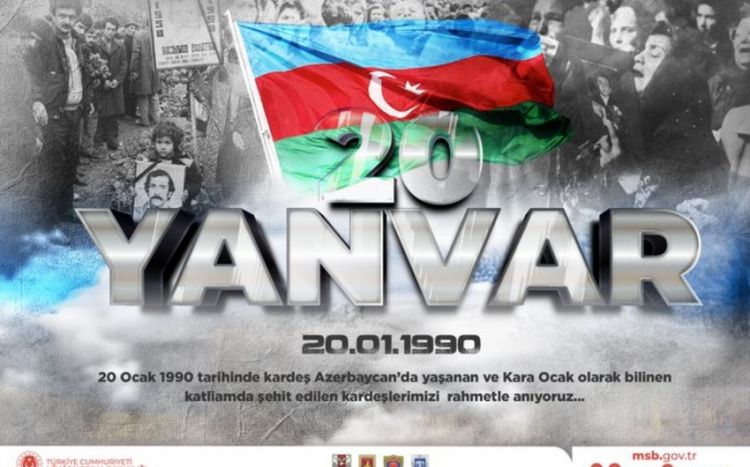 Türkiyə MN 20 Yanvar faciəsinin 34-cü ildönümü ilə əlaqədar Azərbaycana başsağlığı verib