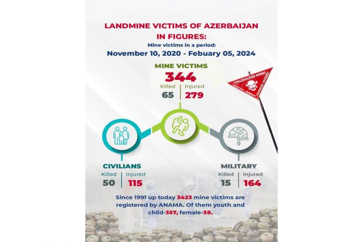 ANAMA 1991-ci ildən indiyə kimi 3423 mina qurbanını qeydiyyata alıb