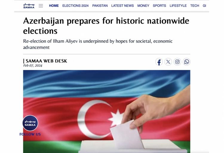Pakistan mətbuatı: Azərbaycanda tarixi seçkilər keçirilir
