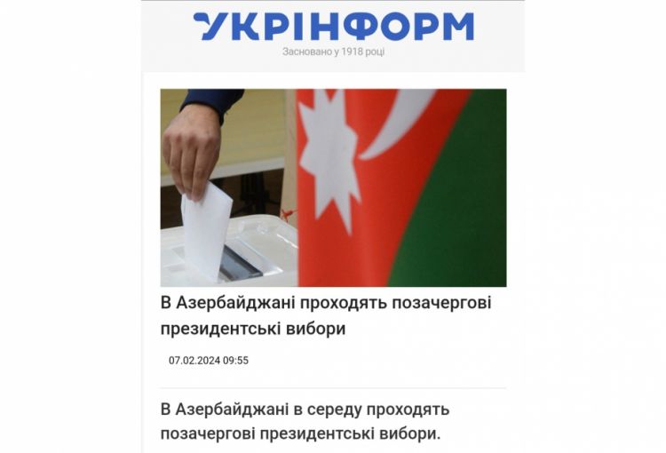 Seçkilərin müstəqil Azərbaycanın bütün ərazilərində keçirilməsi Ukrayna mətbuatında xüsusi vurğulanıb