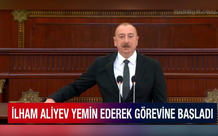 Prezident İlham Əliyevin andiçmə mərasimi "Haber Global"da geniş işıqlandırılıb<font color=red> - VİDEO</font>