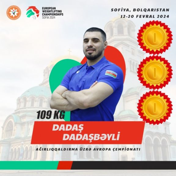 Azərbaycan ağırlıqqaldıranı Avropa çempionatında 3 qızıl medal qazanıb