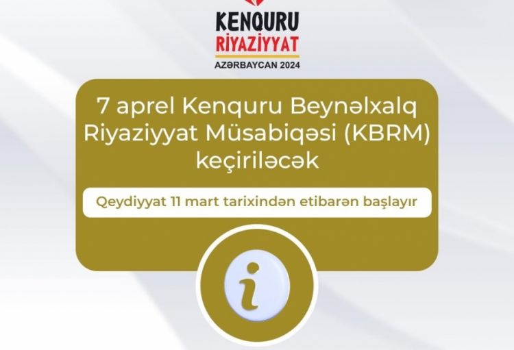 Kenquru Beynəlxalq Riyaziyyat Müsabiqəsi keçiriləcək