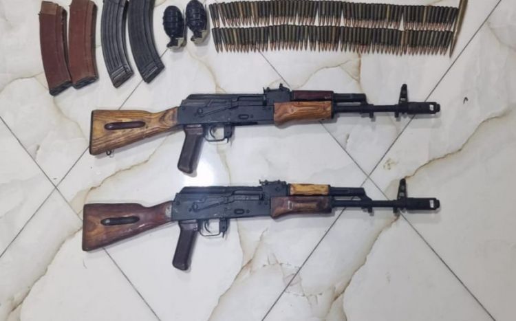 Xankəndidə avtomat və qumbaralar tapılıb