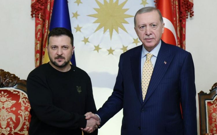 Türkiyə Prezidenti İstanbulda Volodimir Zelenski ilə görüşüb