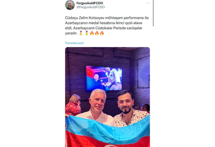 Britaniya səfiri: Zelim Kotsoyevin performansı möhtəşəm idi