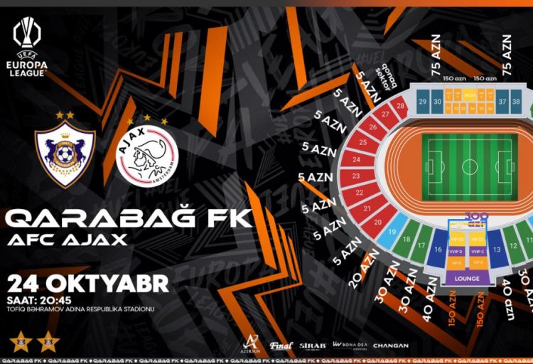 “Qarabağ” – “Ayaks” oyununa 1 gündə 20 minə yaxın bilet satılıb