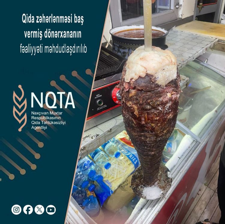 Naxçıvanda qida zəhərlənməsi baş vermiş dönərxananın fəaliyyəti məhdudlaşdırılıb<font color=red> - FOTOLAR</font>