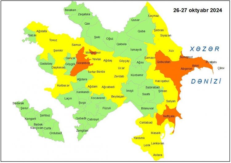 Həftəsonu güclü külək əsəcək<font color='red'> - XƏBƏRDARLIQ</font>
