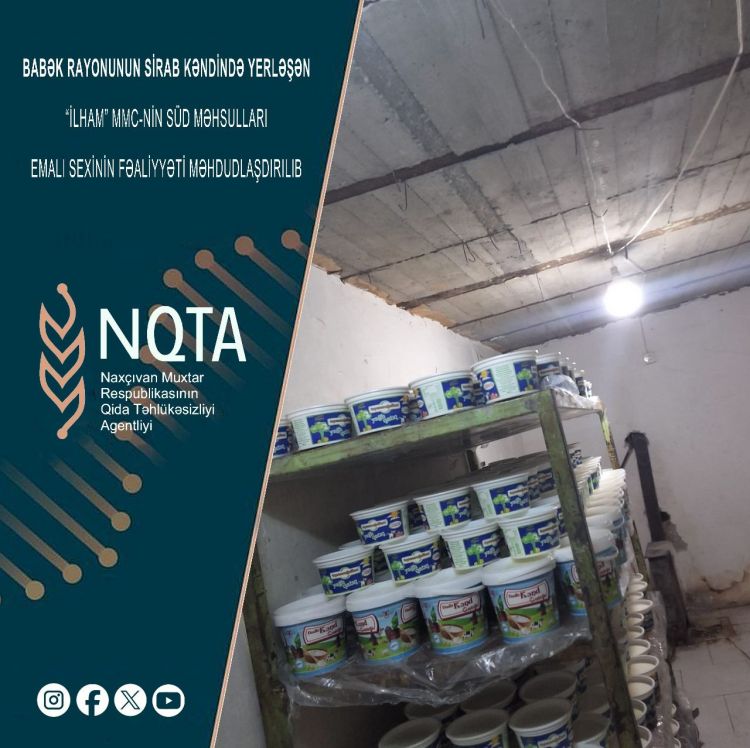 Naxçıvanda süd emalı sexinin fəaliyyəti məhdudlaşdırılıb<font color=red> - FOTOLAR</font>