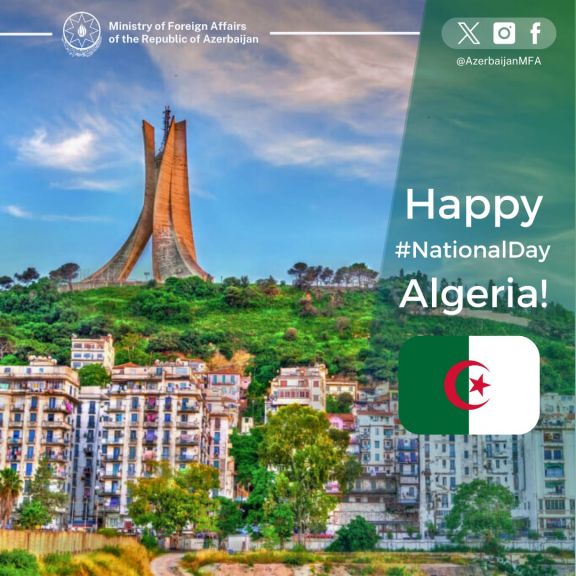 Azərbaycan XİN Əlcəzairi təbrik edib