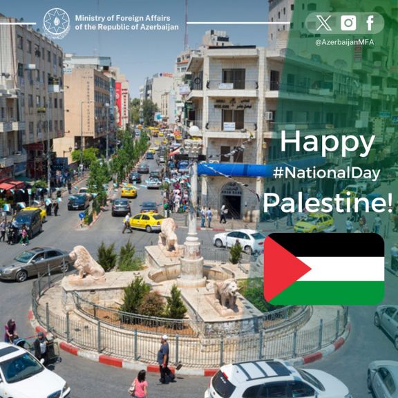 Azərbaycan XİN Fələstini Milli Günü münasibətilə təbrik edib