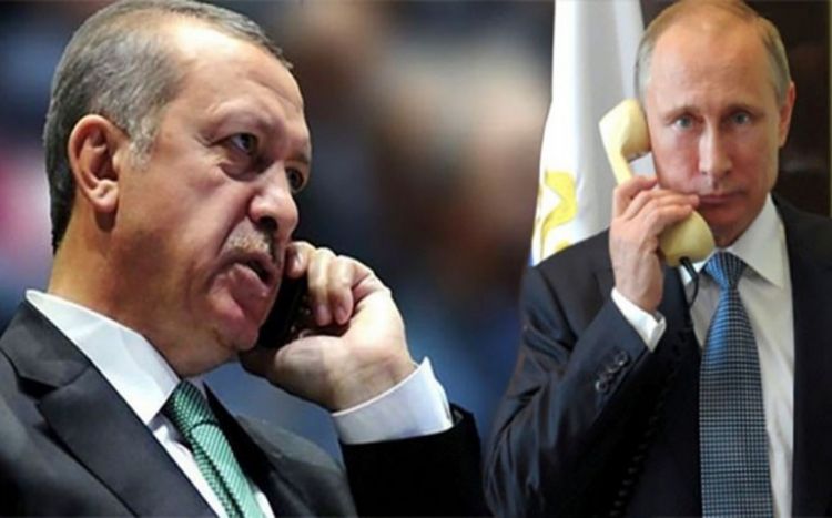 Ərdoğan və Putin arasında telefon danışığı olub