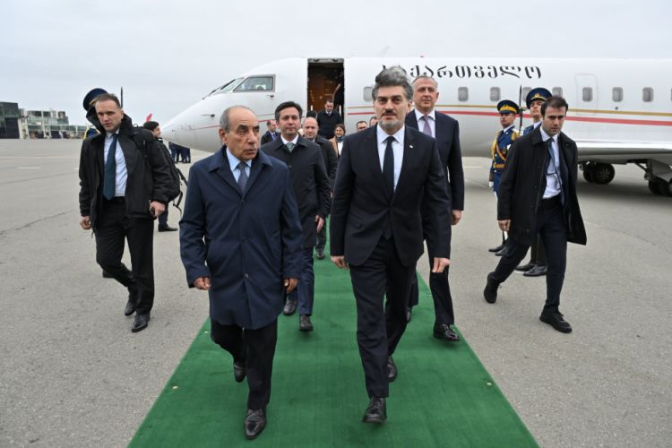 Gürcüstan Prezidenti Mixeil Kavelaşvili Azərbaycana rəsmi səfərə gəlib<font color=red> - FOTOLAR</font>