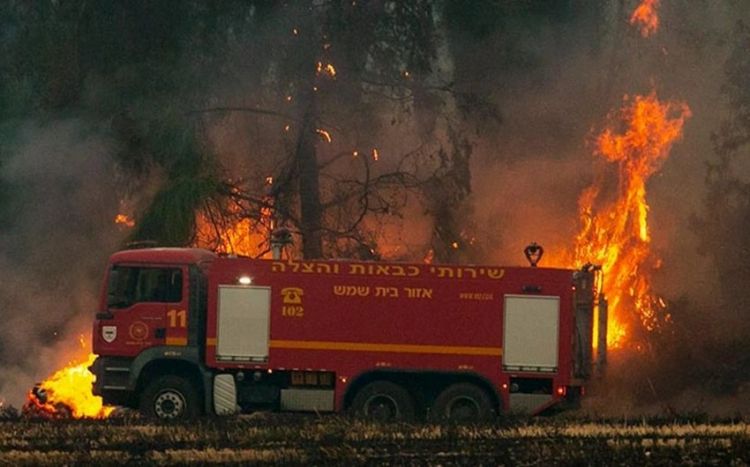 İsraildə meşə yanğınları nəticəsində 17 yanğınsöndürən xəsarət alıb