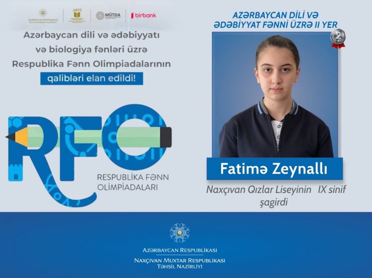 Naxçıvanlı məktəblidən Fənn Olimpiadasında növbəti uğur