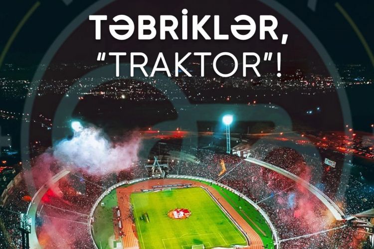 AFFA "Traktor" klubunu təbrik edib
