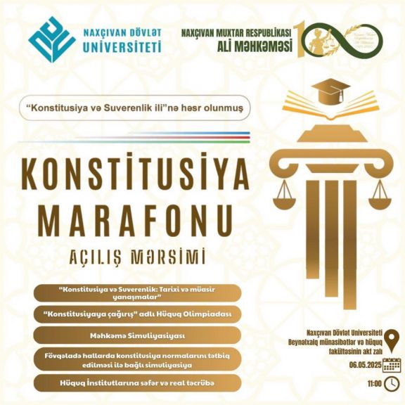 Naxçıvanda “Konstitusiya Marafonu” layihəsinin açılış mərasimi keçirilib<font color=red> - FOTOLAR</font>